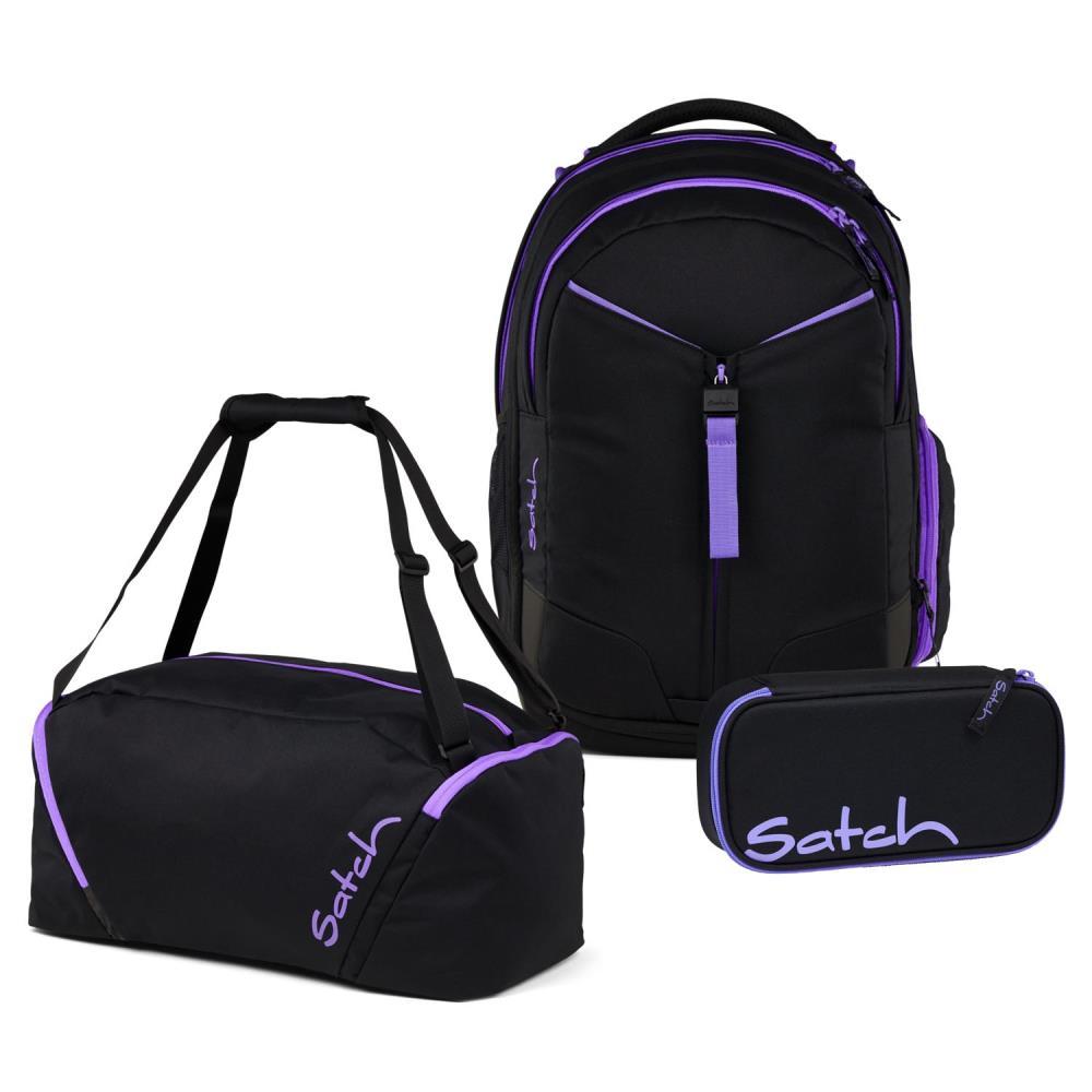 Satch Match Purple Phantom Schulrucksack Set 3tlg.