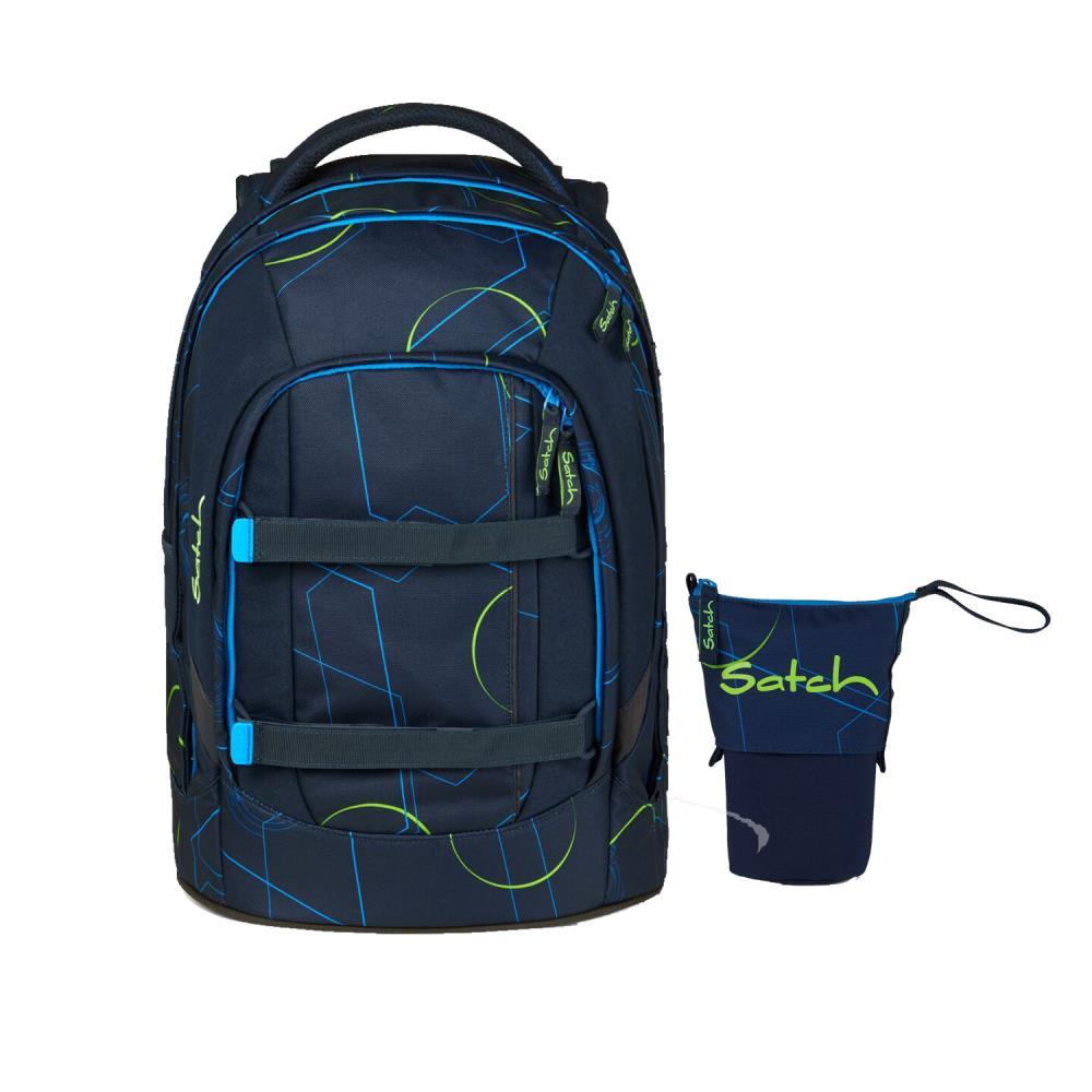 Satch Pack Blue Tech Schulrucksack Set 2tlg.