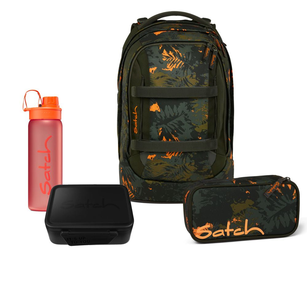 Satch Pack Jurassic Jungle Schulrucksack Set 4tlg.