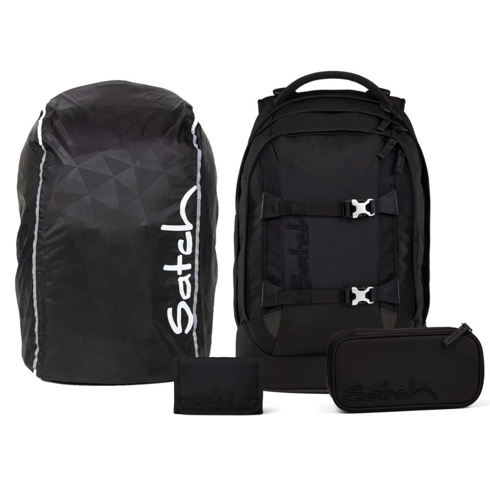 Satch Pack Nordic Black Skandi Streetwalk Edition Schulrucksack Set 4tlg.