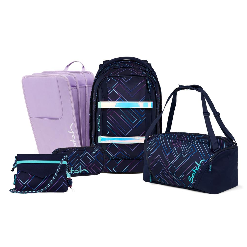 Satch Pack Purple Laser Beauty and The School Edition Schulrucksack Set 5tlg.