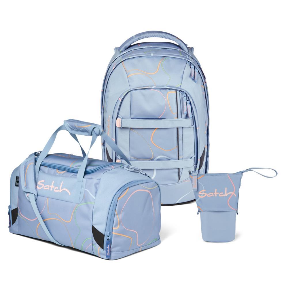 Satch Pack Vivid Blue Pencil Slider Edition Schulrucksack Set 3tlg.