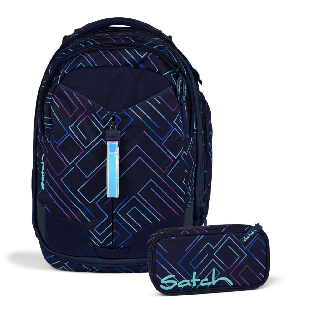 Satch Match Purple Laser Schulrucksack Set 2tlg.