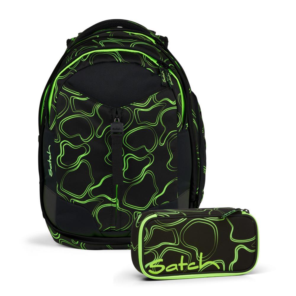 Satch Match Green Supreme Schulrucksack Set 2tlg.