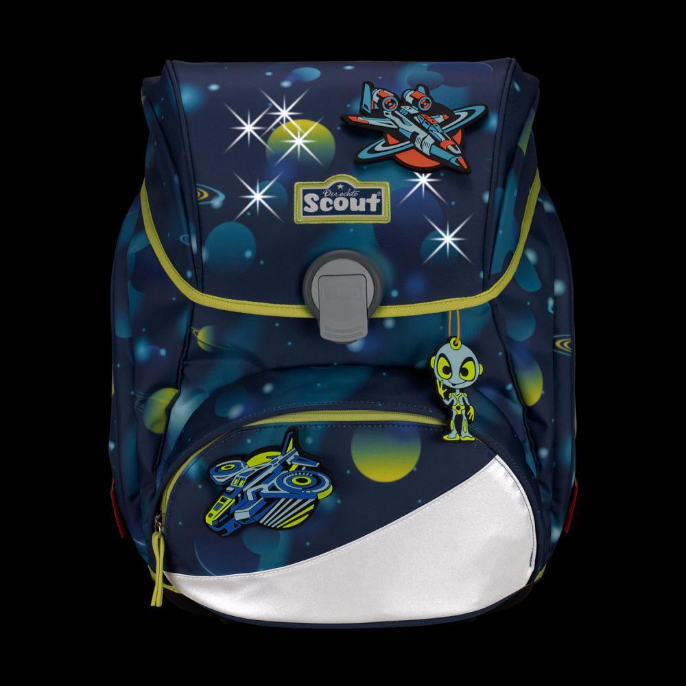 Scout Exklusiv Alpha LED Planets Schulrucksack Set 4tlg.