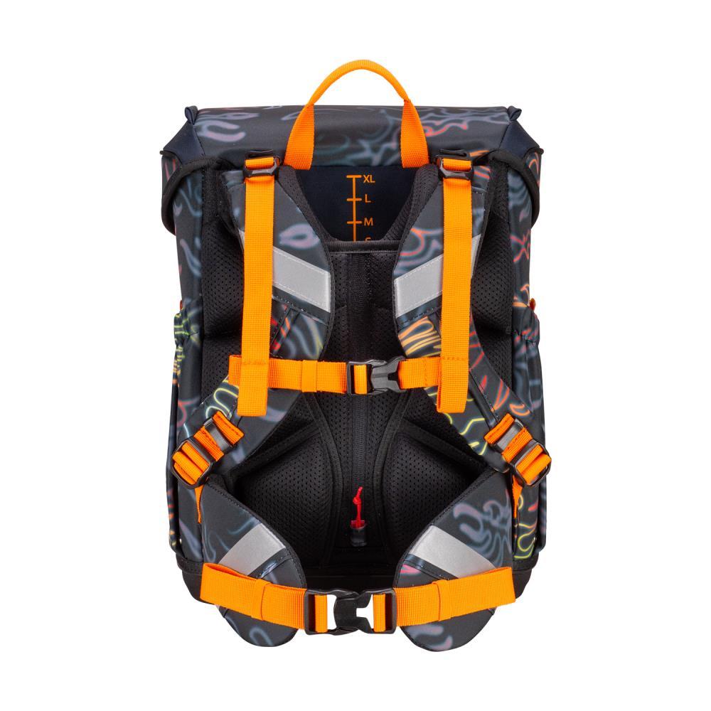 Scout Exklusiv Neo Safety Light Flames Schulranzen Set 5tlg.