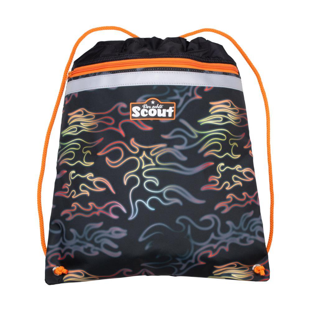 Scout Exklusiv Neo Safety Light Flames Schulranzen Set 5tlg.