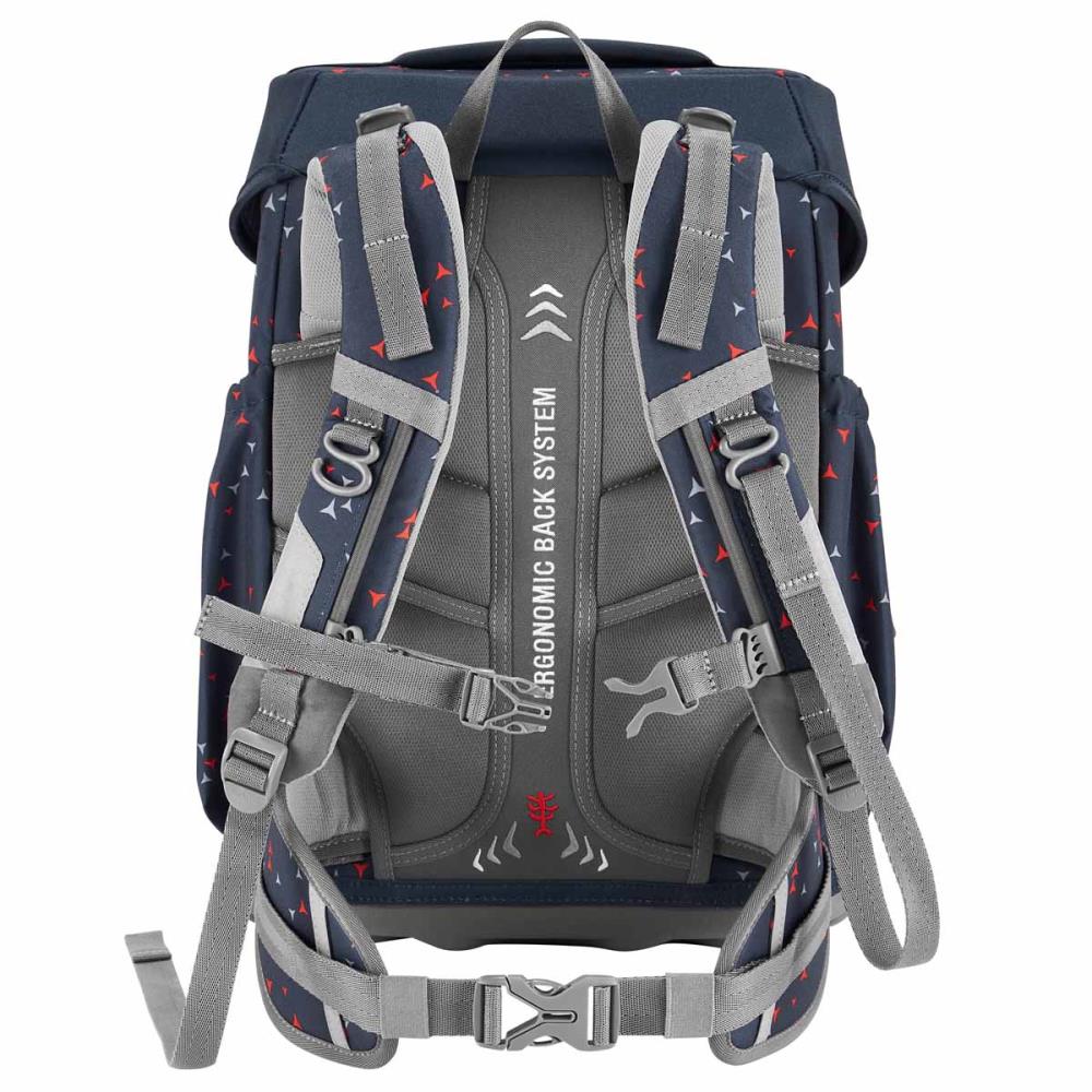 Step by Step Basis Anthrazit Triangles Schulranzen Set 4tlg.