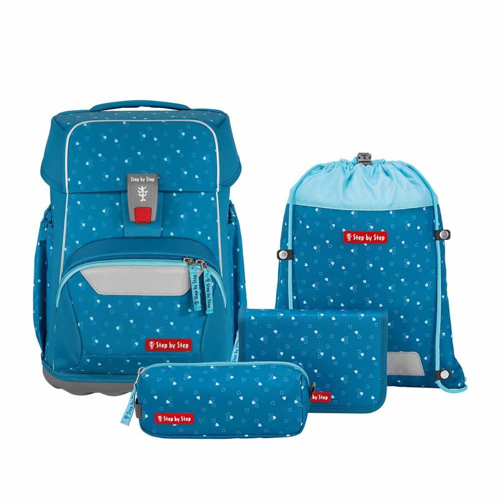 Step by Step Basis Blue Hearts Schulranzen Set 4tlg.