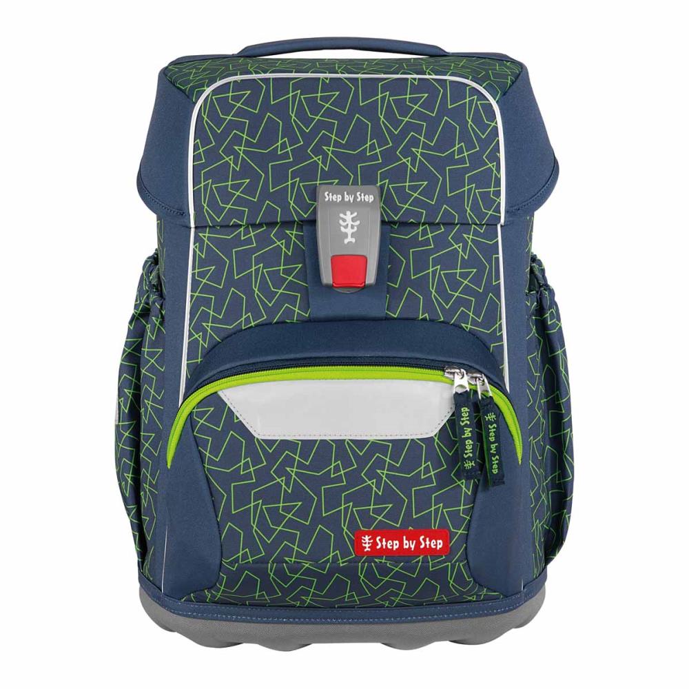 Step by Step Basis Green Geometric Schulranzen Set 4tlg.