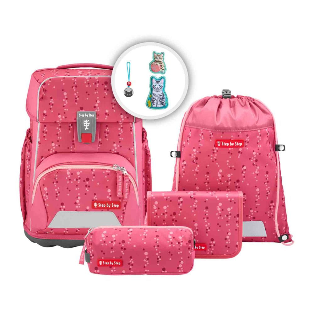 Step by Step Basis Pink Bubbles Schulranzen Set 4tlg.