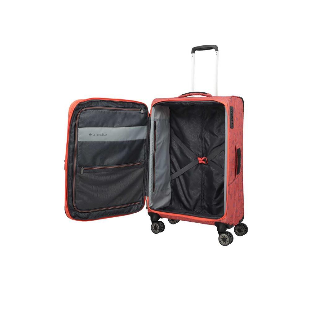 Travelite Skaii Print Peach 4-Rollen Trolley M 67cm