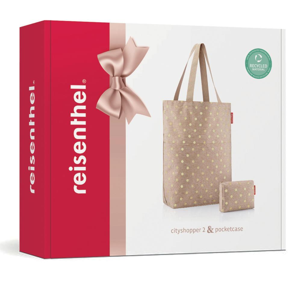Reisenthel Cityshopper Metallic Dots Coffee Taschen Set 2tlg.