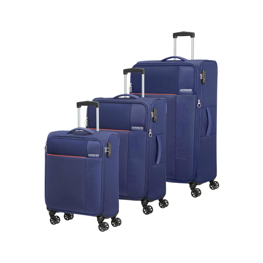 American Tourister Fun Cruise Navy Orange Koffer/Trolley Set 3tlg.