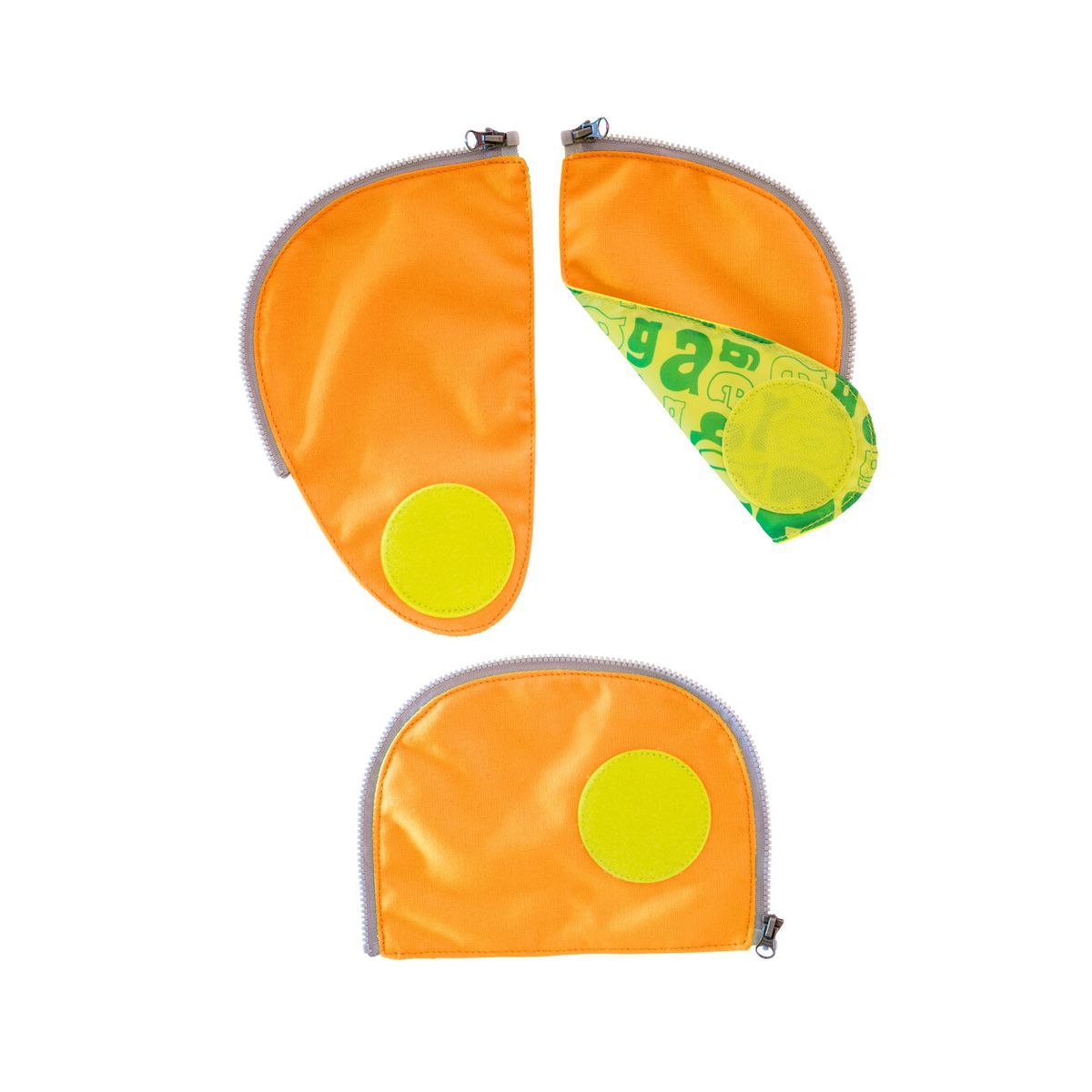 Ergobag Pack Sicherheitsset Orange Fluoreszierende Zip-Flächen 3tlg.