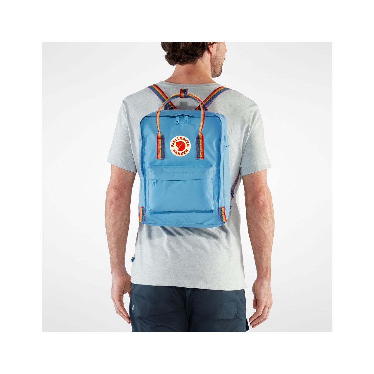 Fjällräven Kanken Rainbow Spruce Green-Rainbow Pattern Rucksack