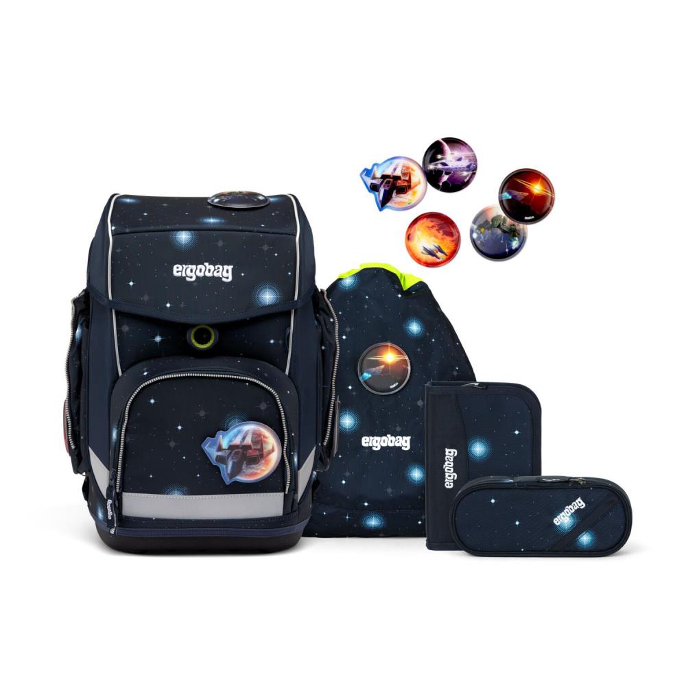 Ergobag Cubo KoBärnikus Galaxy Glow Edition Schulranzen Set 5tlg.