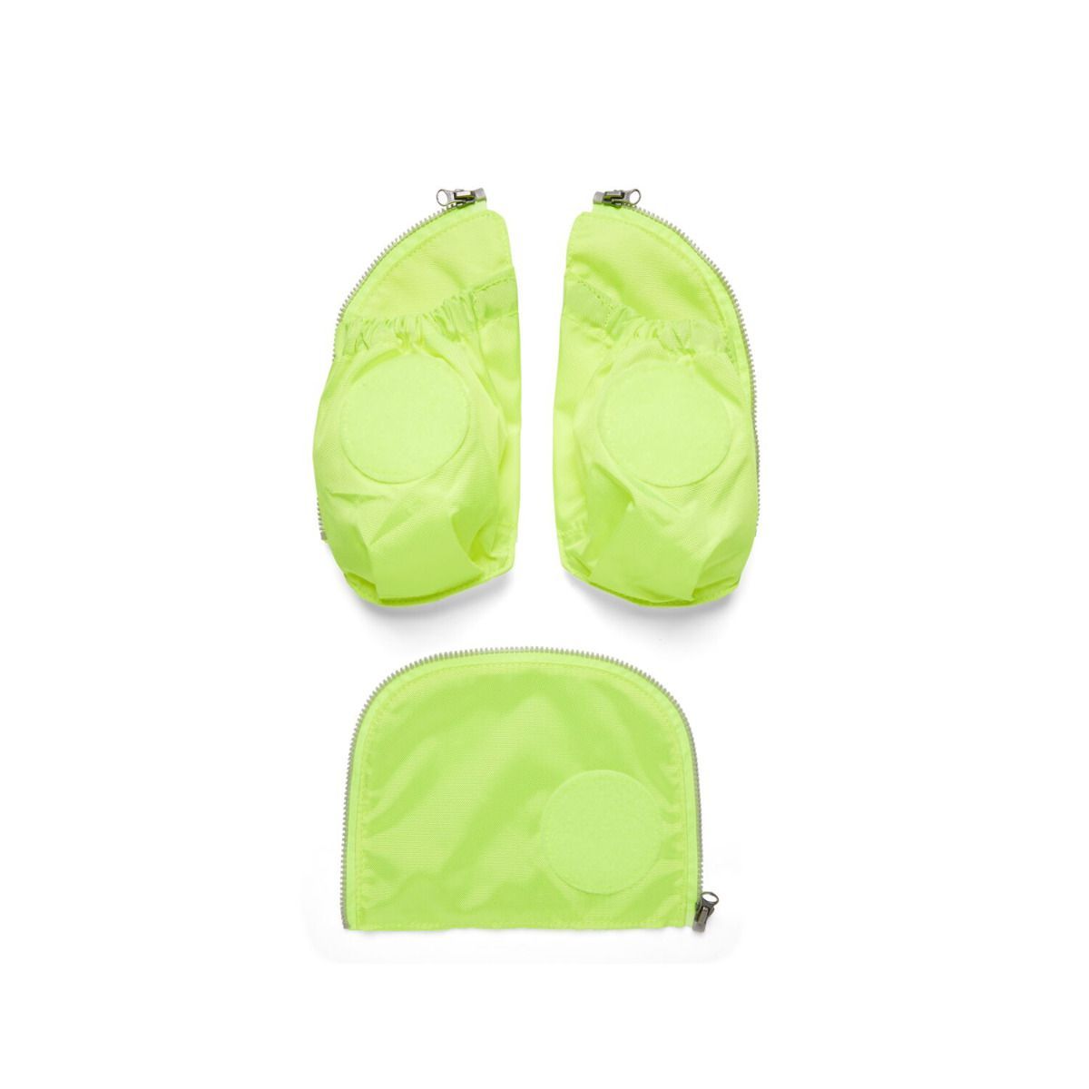 Ergobag Sicherheitsset Gelb Fluoreszierende Zip-Seitentaschen 3tlg.