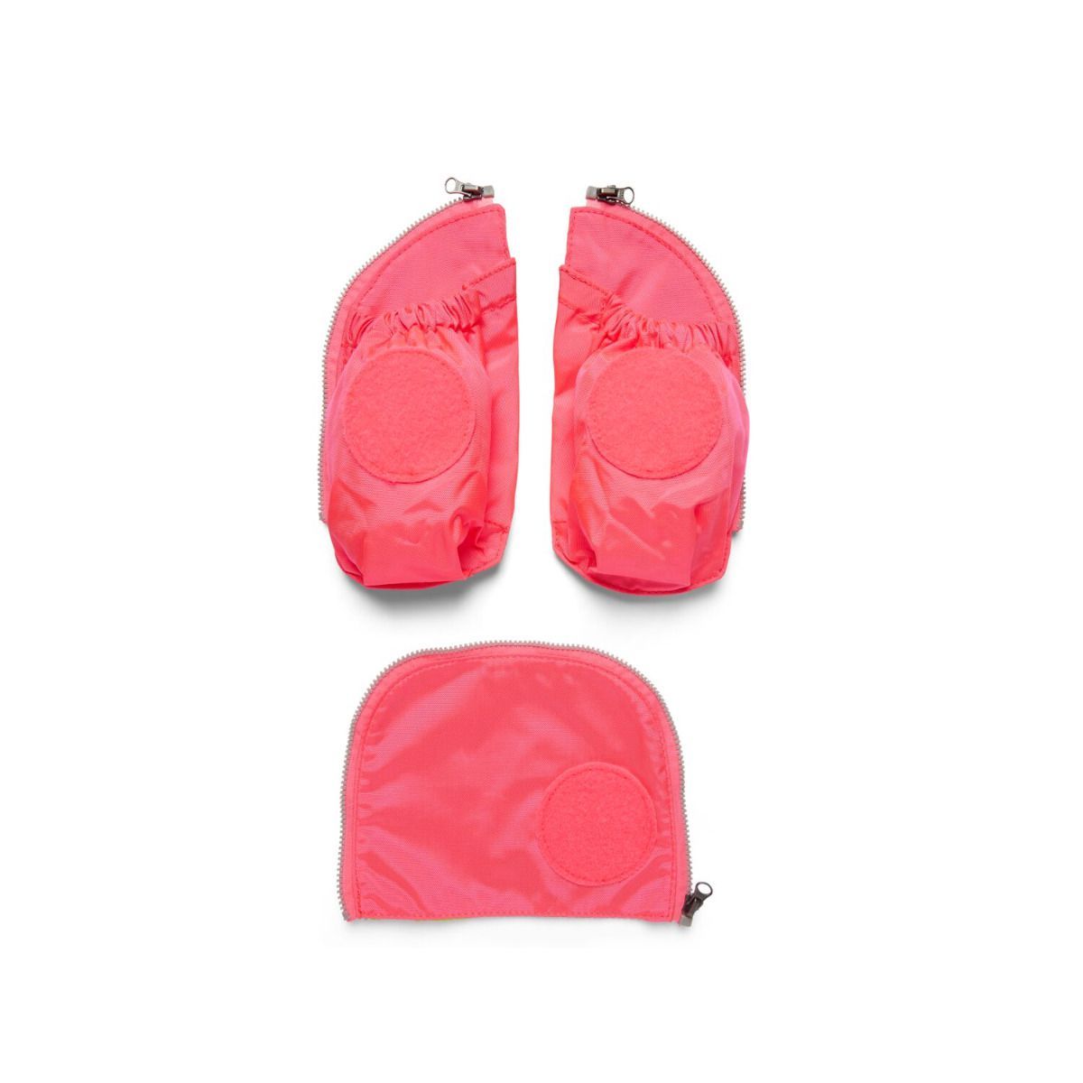 Ergobag Sicherheitsset Pink Fluoreszierende Zip-Seitentaschen 3tlg.