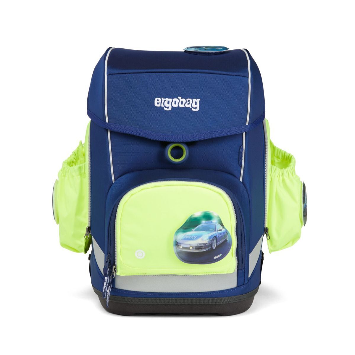 Ergobag LED Sicherheitsset Gelb Fluoreszierende Zip-Seitentaschen 3tlg.