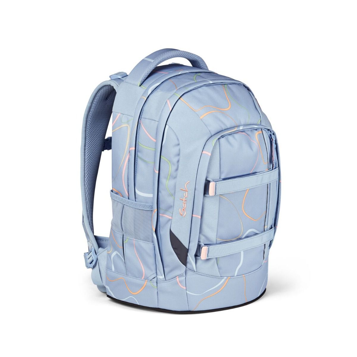 Satch Pack Vivid Blue Schulrucksack Set 3tlg.