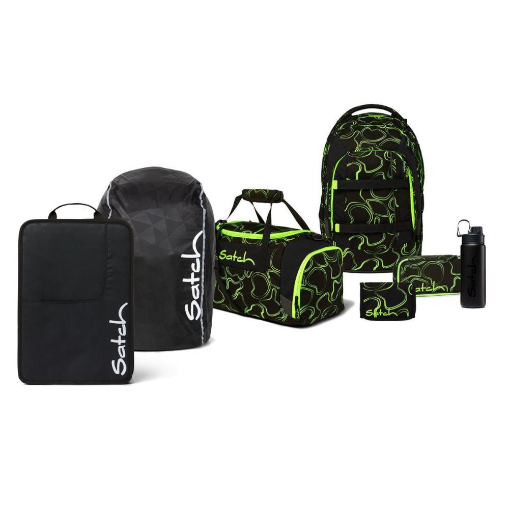 Satch Pack Green Supreme Kollektor Edition Schulrucksack Set 7tlg.