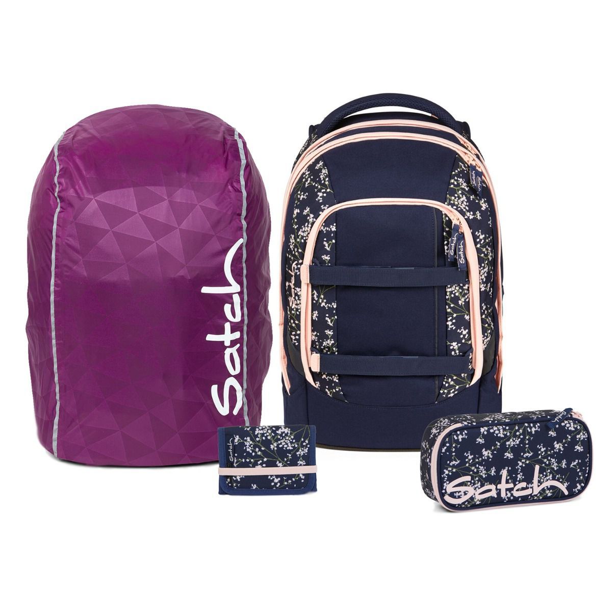 Satch Pack Bloomy Breeze Streetwalk Edition Schulrucksack Set 4tlg.