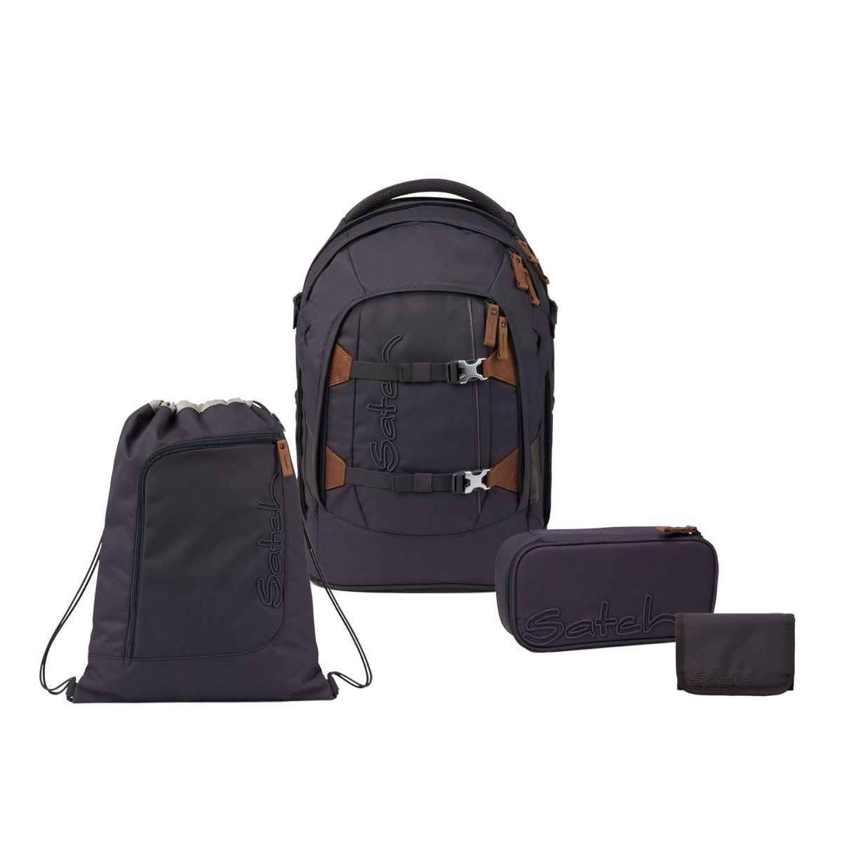 Satch Pack Nordic Grey Skandi Edition Schulrucksack Set 4tlg.