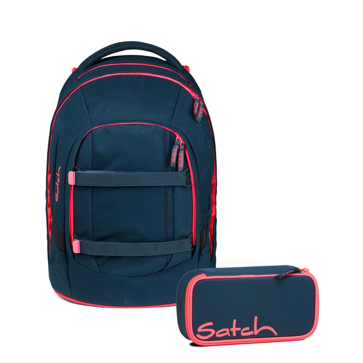 Satch Pack Pink Phantom Schulrucksack Set 2tlg.