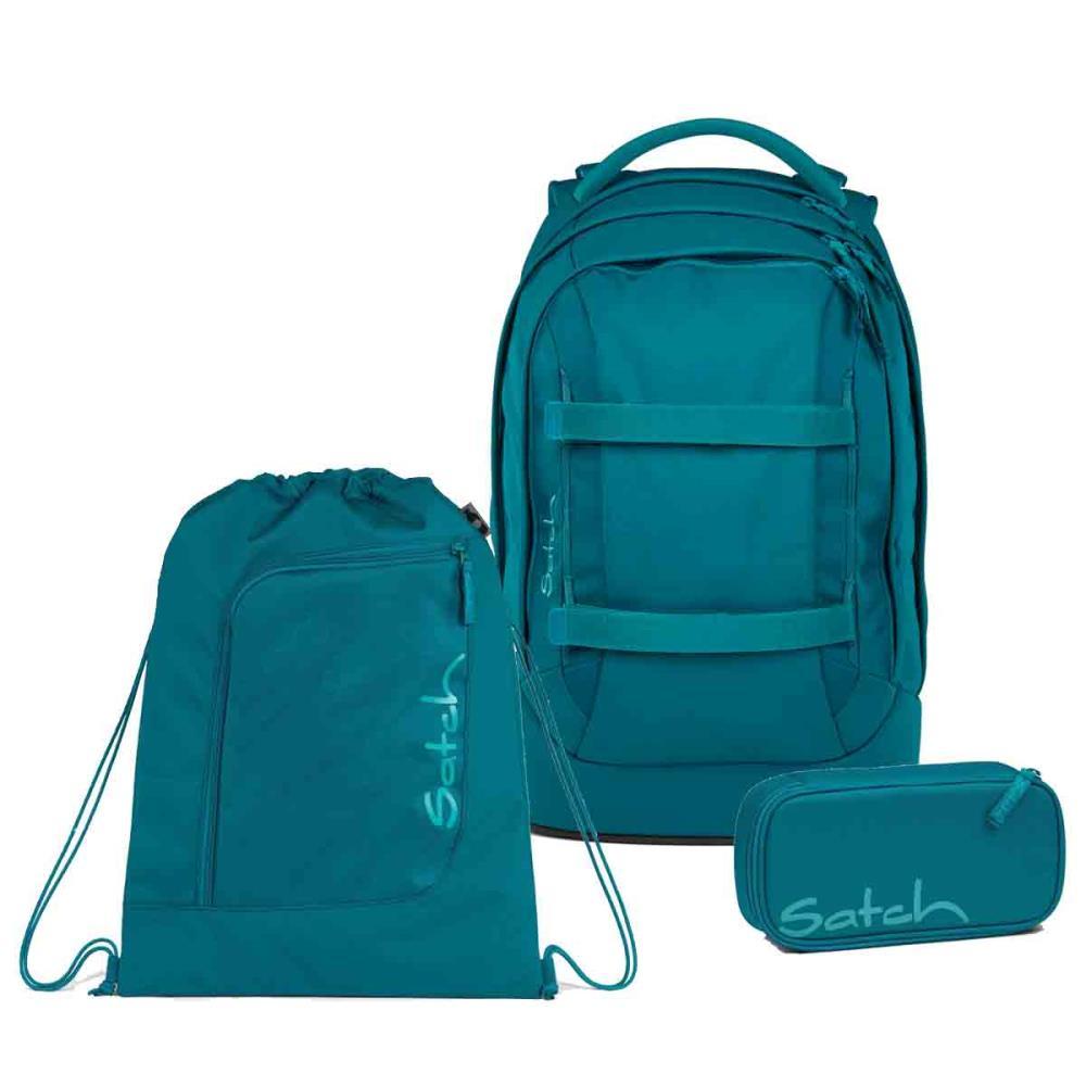 Satch Pack Deep Petrol Schulrucksack Set 3tlg.
