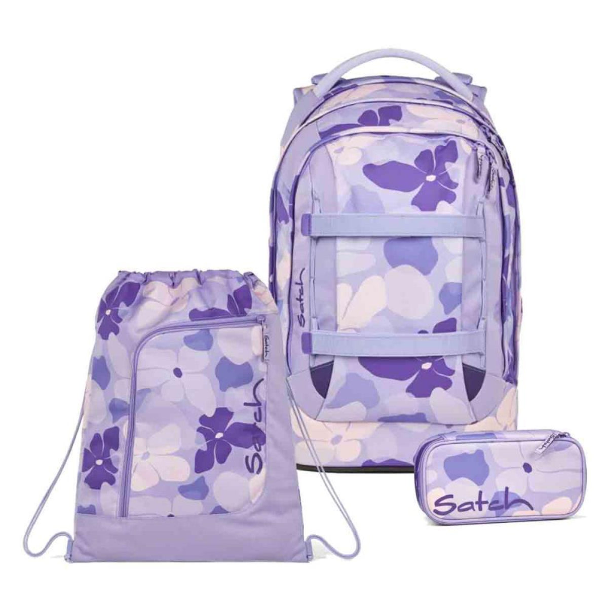 Satch Pack Lilac Blossom Schulrucksack Set 3tlg.