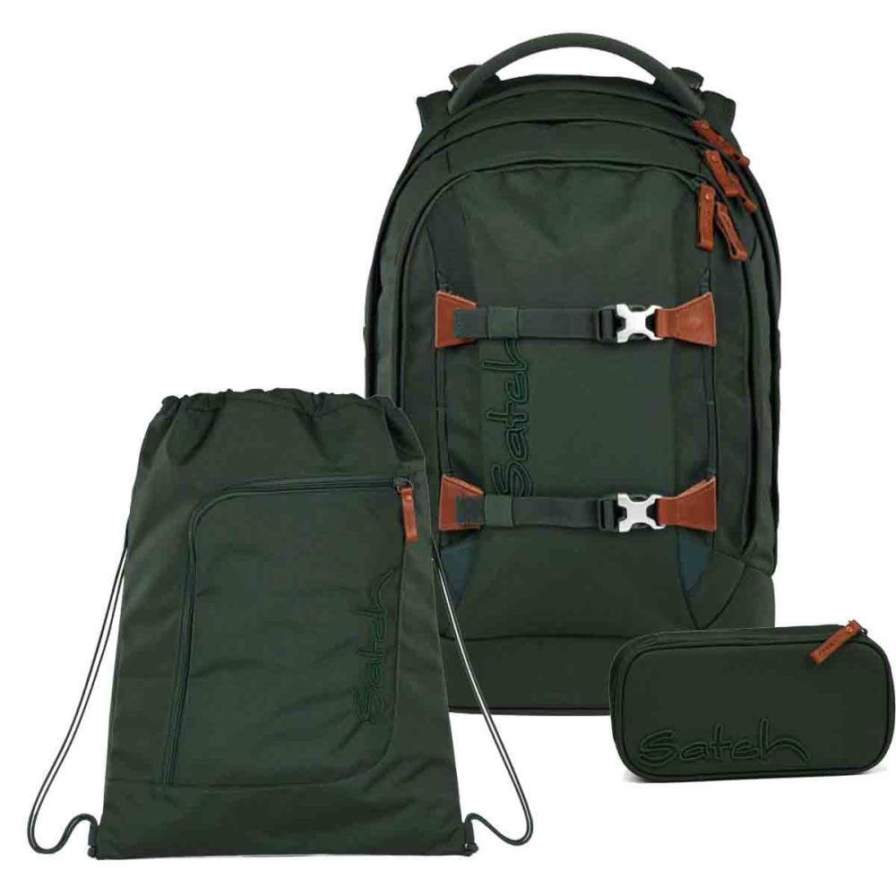 Satch Pack Nordic Forest Green Skandi Edition Schulrucksack Set 3tlg.