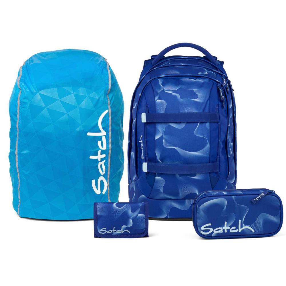 Satch Pack Vibrant Blue Streetwalk Edition Schulrucksack Set 4tlg.
