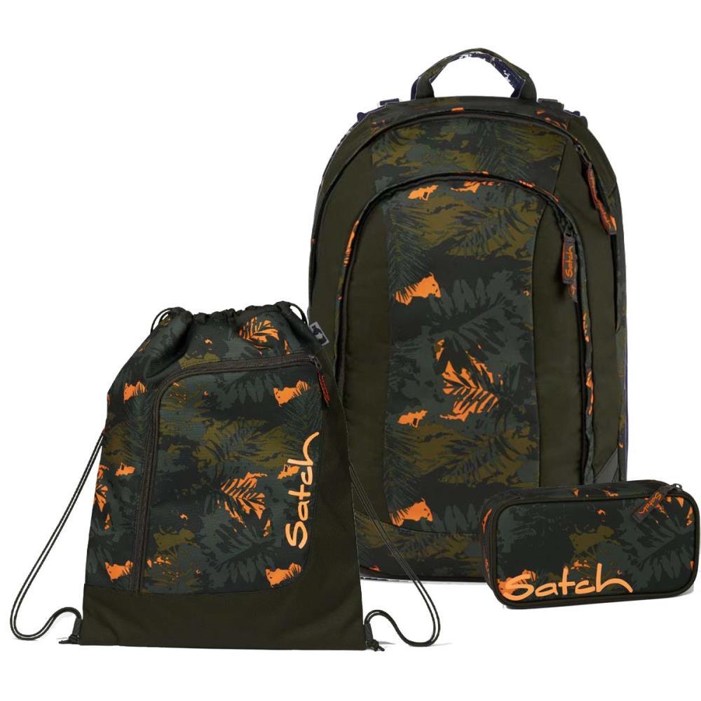 Satch Air Jurassic Jungle Schulrucksack Set 3tlg.