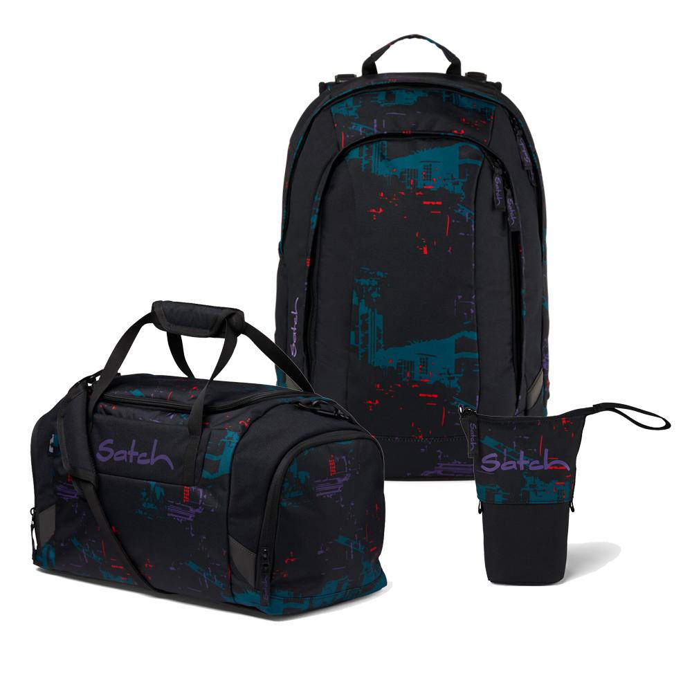 Satch Air Night Vision Pencil Slider Edition Schulrucksack Set 3tlg.