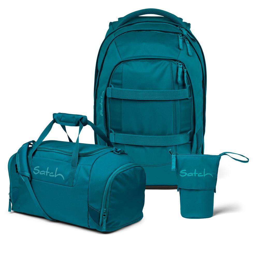 Satch Pack Deep Petrol Pencil Slider Edition Schulrucksack Set 3tlg.