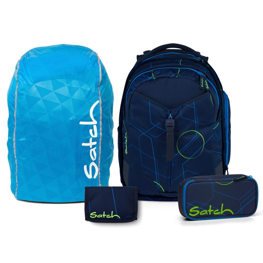 Satch Match Blue Tech Streetwalk Edition Schulrucksack Set 4tlg.