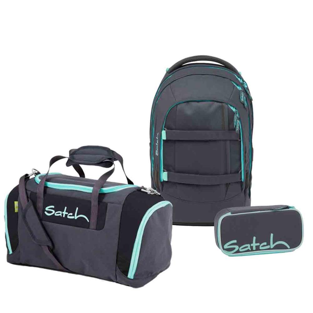 Satch Pack Mint Phantom Schulrucksack Set 3tlg.