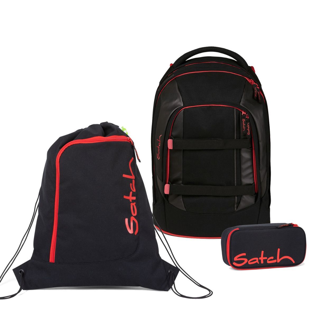 Satch Pack Fire Phantom Schulrucksack Set 3tlg.