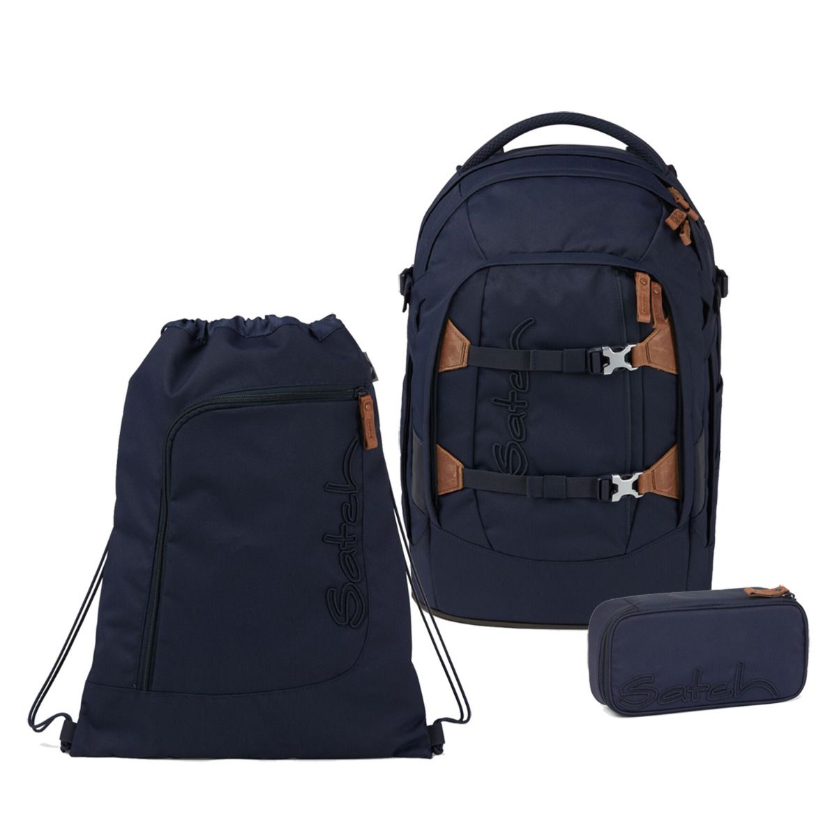 Satch Pack Nordic Blue Skandi Edition Schulrucksack Set 3tlg.