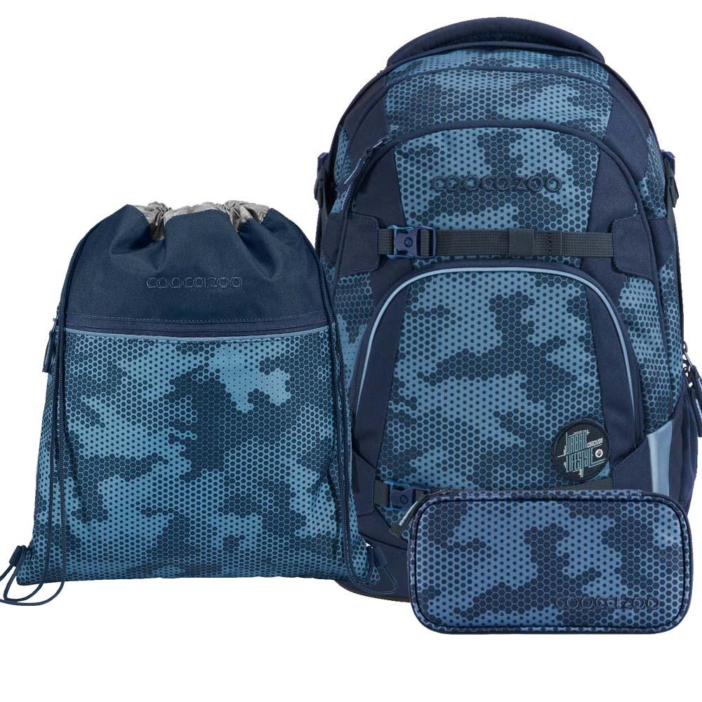 Coocazoo Mate Geometric Sky Schulrucksack Set 3tlg.