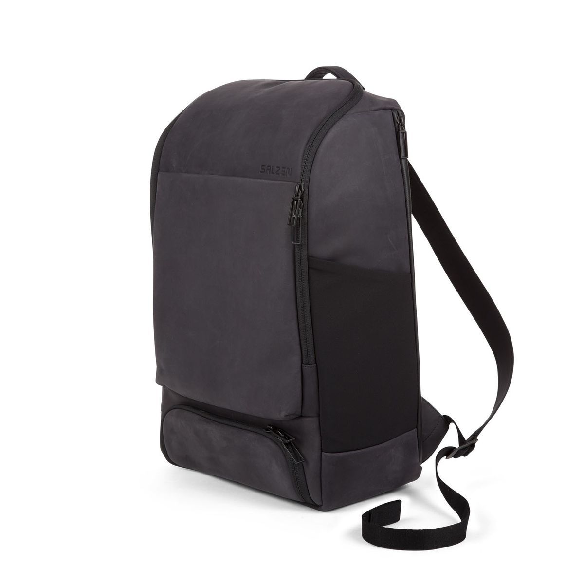 SALZEN Alpha Backpack Leather Charcoal Black